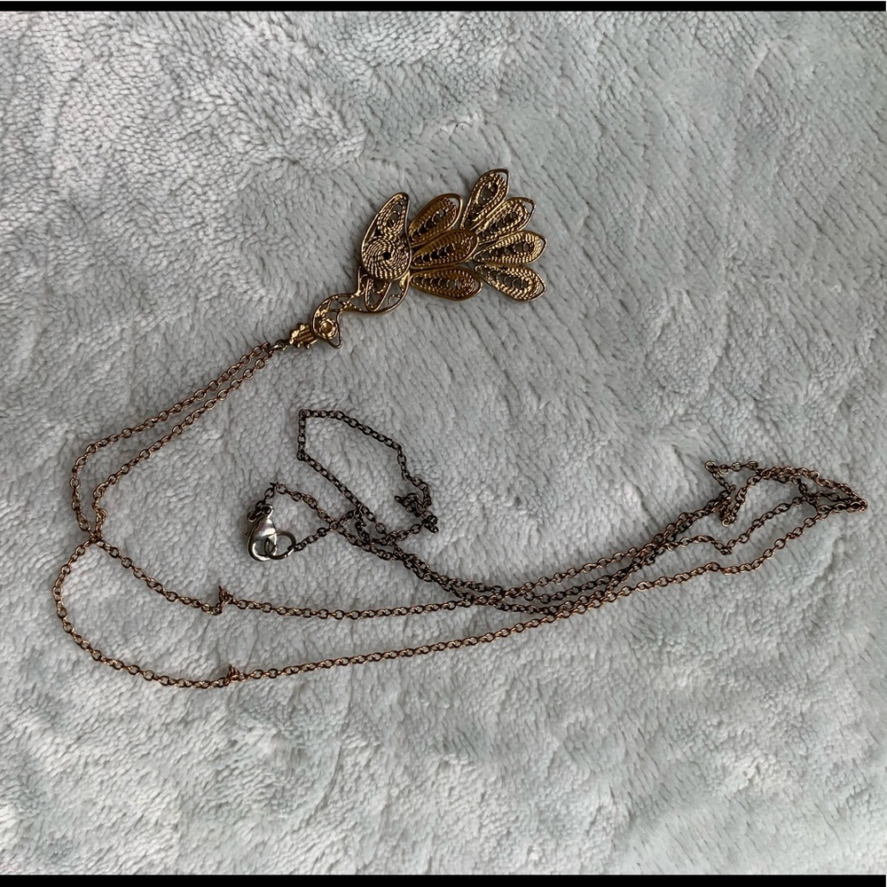 Peacock necklace